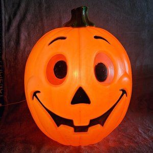 Vintage 1997 Grand Venture blow mold 24" Lighted pumpkin jack-o-lantern USA